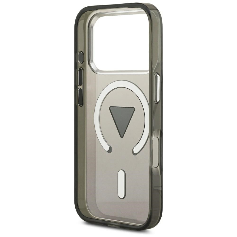Guess IML Gradient Triangle Logo MagSafe dėklas iPhone 17 Pro - juodas -- iPhone 17 Pro