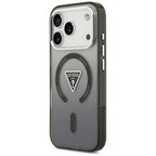 Guess IML Gradient Triangle Logo MagSafe dėklas iPhone 17 Pro Max - juodas -- iPhone 17 Pro Max