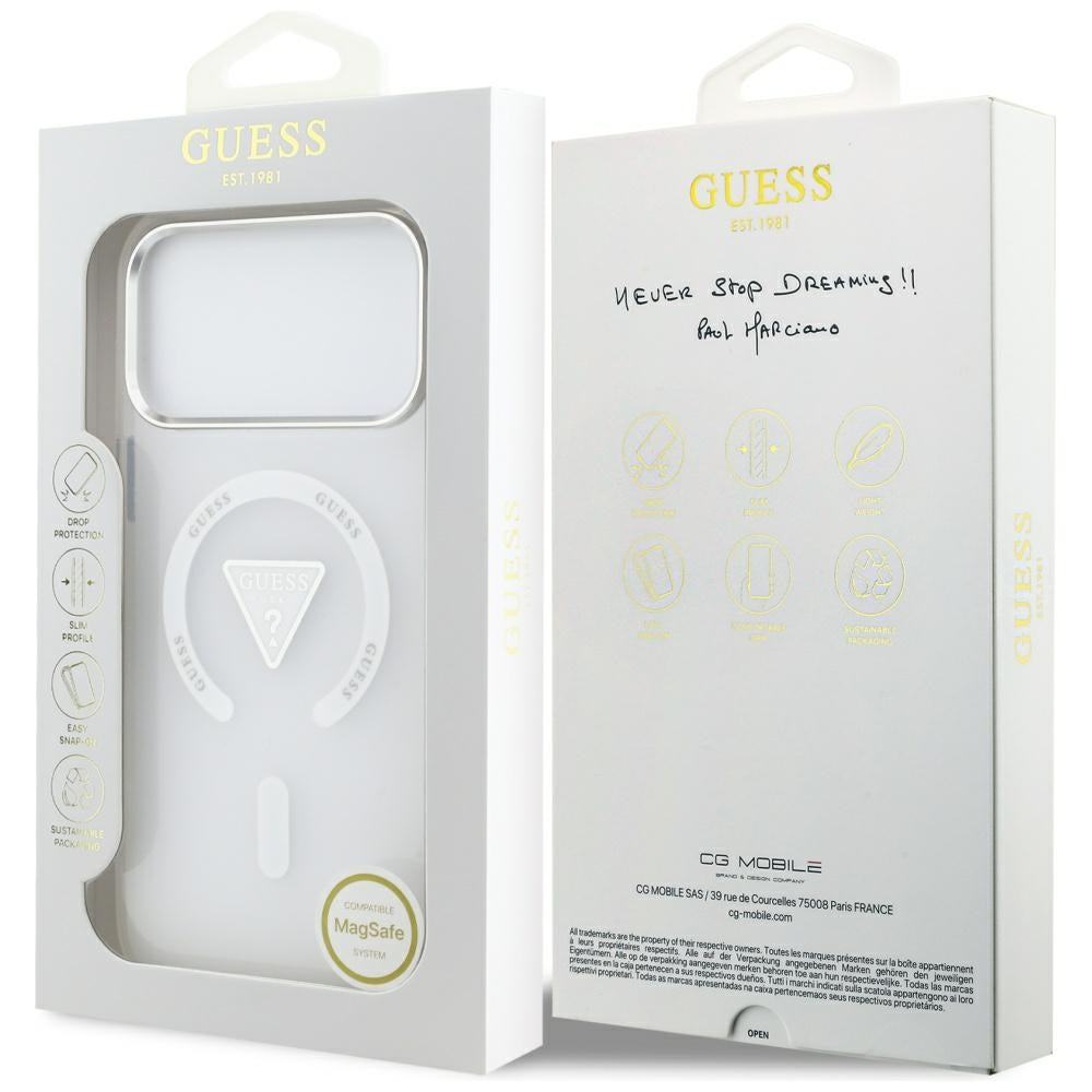 Guess IML Gradient Triangle Logo MagSafe dėklas iPhone 17 Pro Max - skaidrus -- iPhone 17 Pro Max
