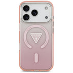 Guess IML Gradient Triangle Logo MagSafe dėklas iPhone 17 Pro - rožinis -- iPhone 17 Pro