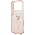 Guess IML Gradient Triangle Logo MagSafe dėklas iPhone 17 Pro - rožinis -- iPhone 17 Pro
