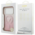 Guess IML Gradient Triangle Logo MagSafe dėklas iPhone 17 Pro - rožinis -- iPhone 17 Pro