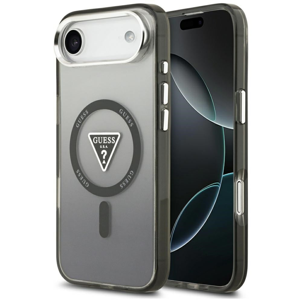 Guess IML Gradient Triangle Logo MagSafe dėklas iPhone Air - juodas -- iPhone Air