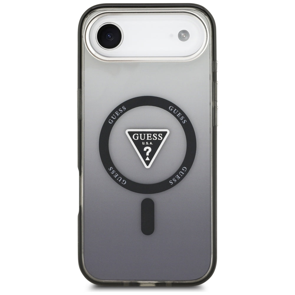 Guess IML Gradient Triangle Logo MagSafe dėklas iPhone Air - juodas -- iPhone Air