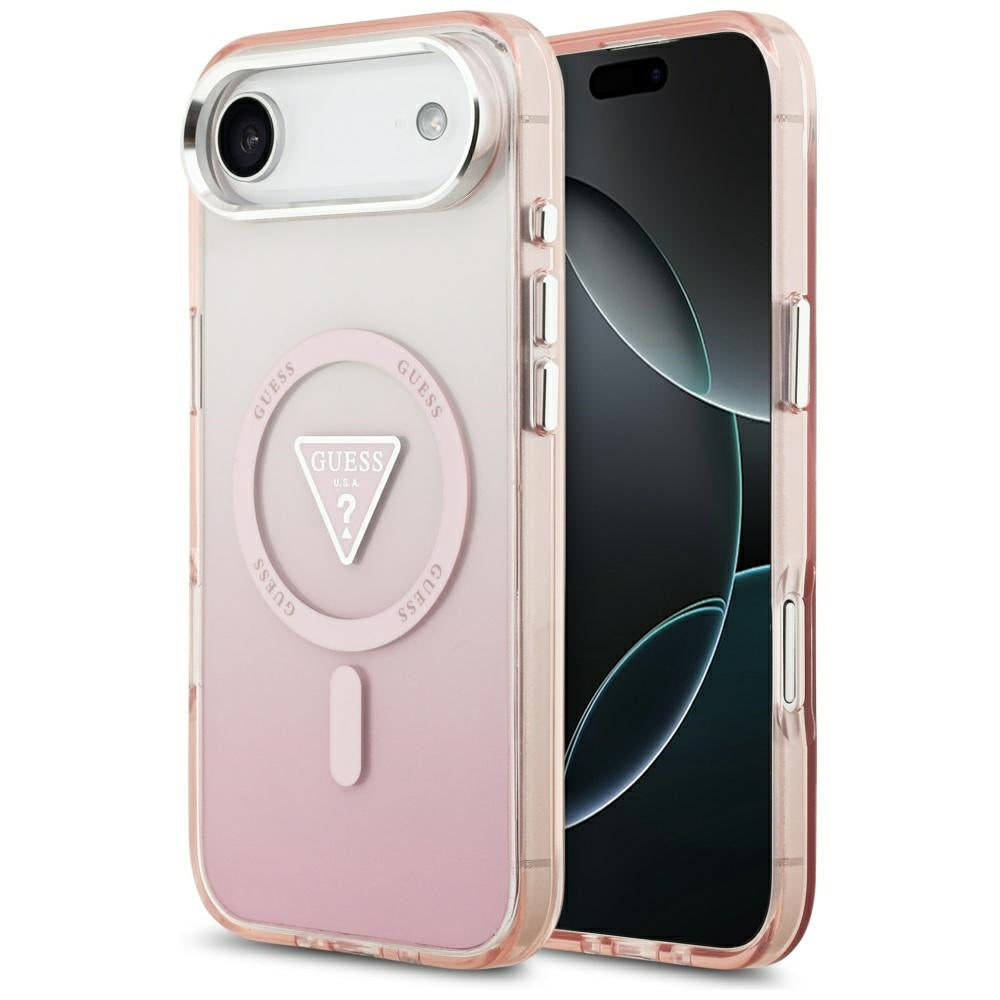 Guess IML Gradient Triangle Logo MagSafe dėklas iPhone Air - rožinis -- iPhone Air