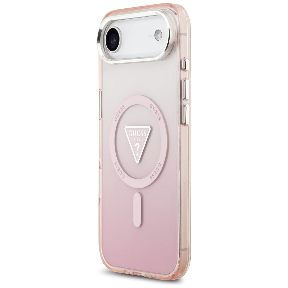 Guess IML Gradient Triangle Logo MagSafe dėklas iPhone Air - rožinis -- iPhone Air