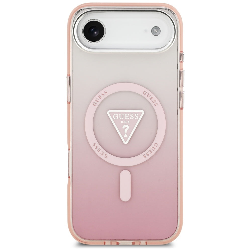 Guess IML Gradient Triangle Logo MagSafe dėklas iPhone Air - rožinis -- iPhone Air