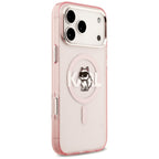 Karl Lagerfeld IML Choupette Sketch Logo MagSafe dėklas iPhone 17 Pro Max - rožinis -- iPhone 17 Pro Max