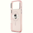 Karl Lagerfeld IML Choupette Sketch Logo MagSafe dėklas iPhone 17 Pro Max - rožinis -- iPhone 17 Pro Max