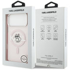 Karl Lagerfeld IML Choupette Sketch Logo MagSafe dėklas iPhone 17 Pro Max - rožinis -- iPhone 17 Pro Max