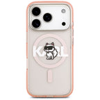 Karl Lagerfeld IML Choupette Sketch Logo MagSafe dėklas iPhone 17 Pro - rožinis -- iPhone 17 Pro