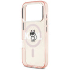 Karl Lagerfeld IML Choupette Sketch Logo MagSafe dėklas iPhone 17 Pro - rožinis -- iPhone 17 Pro