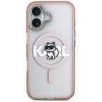 Karl Lagerfeld IML Choupette Sketch Logo MagSafe dėklas iPhone 17 - rožinis -- iPhone 17