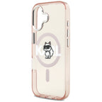 Karl Lagerfeld IML Choupette Sketch Logo MagSafe dėklas iPhone 17 - rožinis -- iPhone 17