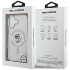 Karl Lagerfeld IML Choupette Sketch Logo MagSafe dėklas iPhone 17 - rožinis -- iPhone 17