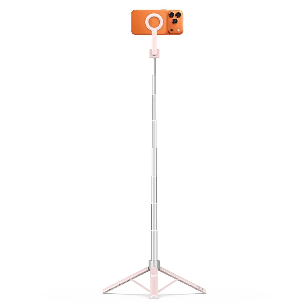 Tech-Protect L10S Bluetooth asmenukių lazda - rožinė-pilka -- Selfie Sticks & Tripods