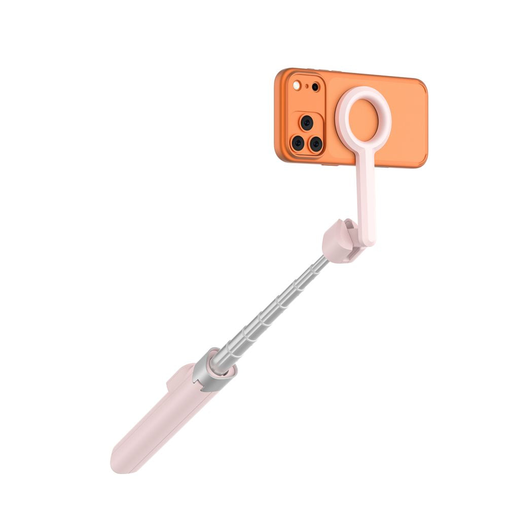 Tech-Protect L10S Bluetooth asmenukių lazda - rožinė-pilka -- Selfie Sticks & Tripods