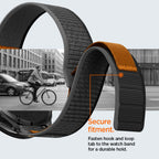 Spigen Athlex Air dirželis, skirtas Garmin Quick Release 22 mm – juodai oranžinis -- Watch Straps