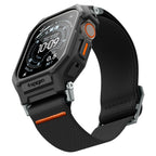 Spigen Lite Fit Pro dirželis + grūdintas stiklas ekranui, skirtas Apple Watch Ultra 49 mm – juodas -- Apple Watch Ultra 49mm