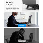 Spigen SlimFold LD201-S6 nešiojamojo kompiuterio stovas – pilkas -- Laptop Stands