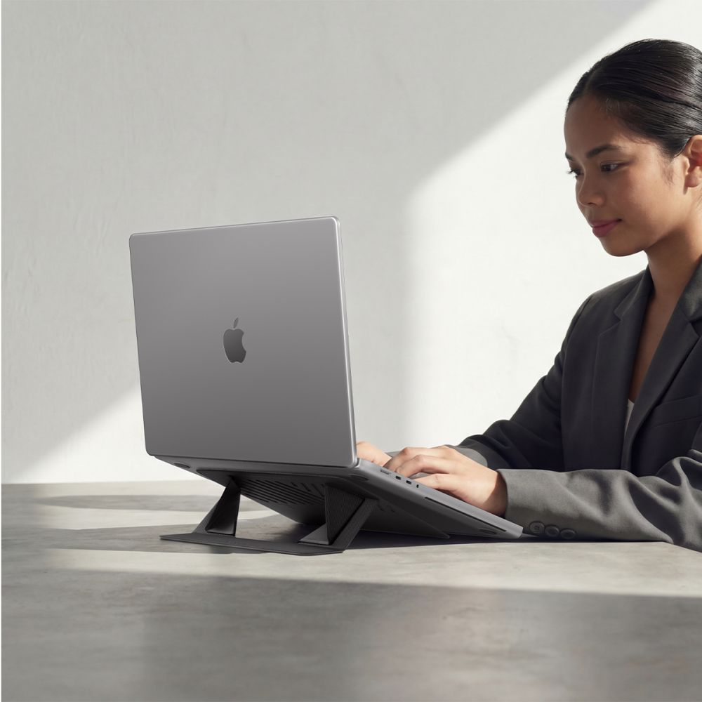 Spigen SlimFold LD201-S6 nešiojamojo kompiuterio stovas – pilkas -- Laptop Stands