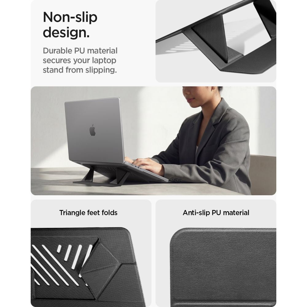 Spigen SlimFold LD201-S6 nešiojamojo kompiuterio stovas – pilkas -- Laptop Stands