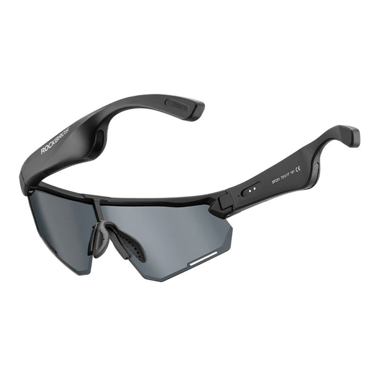 Rockbros SP-251 poliarizuoti dviračio akiniai su Bluetooth audio komplektu - juodas -- Cycling Eyewear