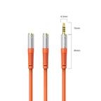 Orico AX2-10 garso kabelis 3.5mm minijack skaidytuvas ausiniams ir mikrofonui 1m kabelis - oranžinė -- Audio Cables