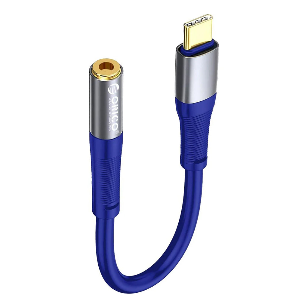 Orico AXC-02 USB-C į 3.5 mm garso lizdą audio kabelis 20 cm - mėlyna -- Audio Cables