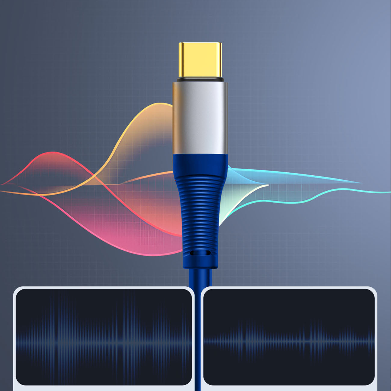 Orico AXC-02 USB-C į 3.5 mm garso lizdą audio kabelis 20 cm - mėlyna -- Audio Cables