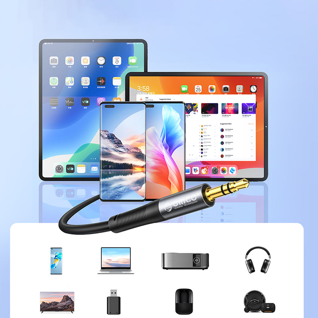 Orico AXF-30 Mini Jack 3.5mm Erkinis į Moterišką Audio Kabelis 3m - Juoda -- Audio Cables