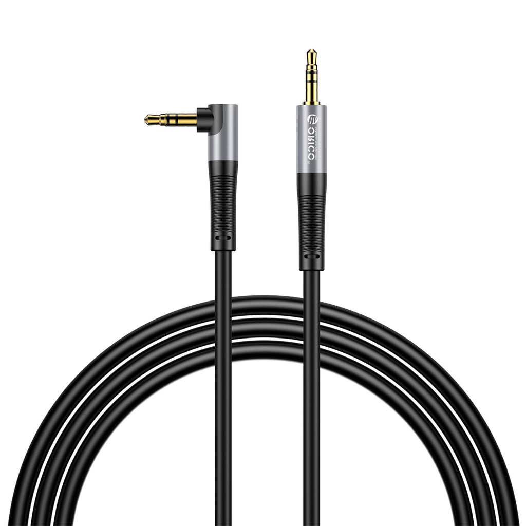 Orico AXW Mini Jack 3.5mm Erkinis į Erkinį Nuožulnus Audio Kabelis 1m - Juoda -- Audio Cables