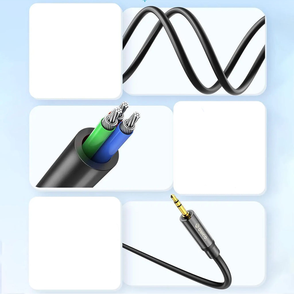 Orico AXKF mini jack 3.5 mm į XLR moterišką garso kabelį 5 m - juodas -- Audio Cables