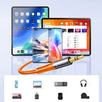 Orico AXRF garso kabelis mini jack 3.5 mm į 2x RCA moteriškus lizdus 3 m - oranžinė -- Audio Cables
