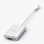 Orico PTAV USB-C - VGA adapteris ir 3,5 mm Full HD mini šonas 0,15 m - sidabrinė -- Video Adapters