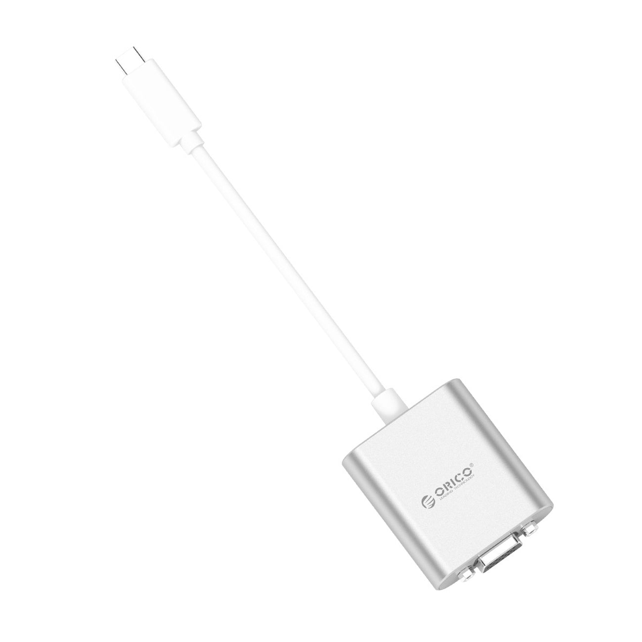 Orico PTAV USB-C - VGA adapteris ir 3,5 mm Full HD mini šonas 0,15 m - sidabrinė -- Video Adapters