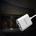 Orico PTAV USB-C - VGA adapteris ir 3,5 mm Full HD mini šonas 0,15 m - sidabrinė -- Video Adapters