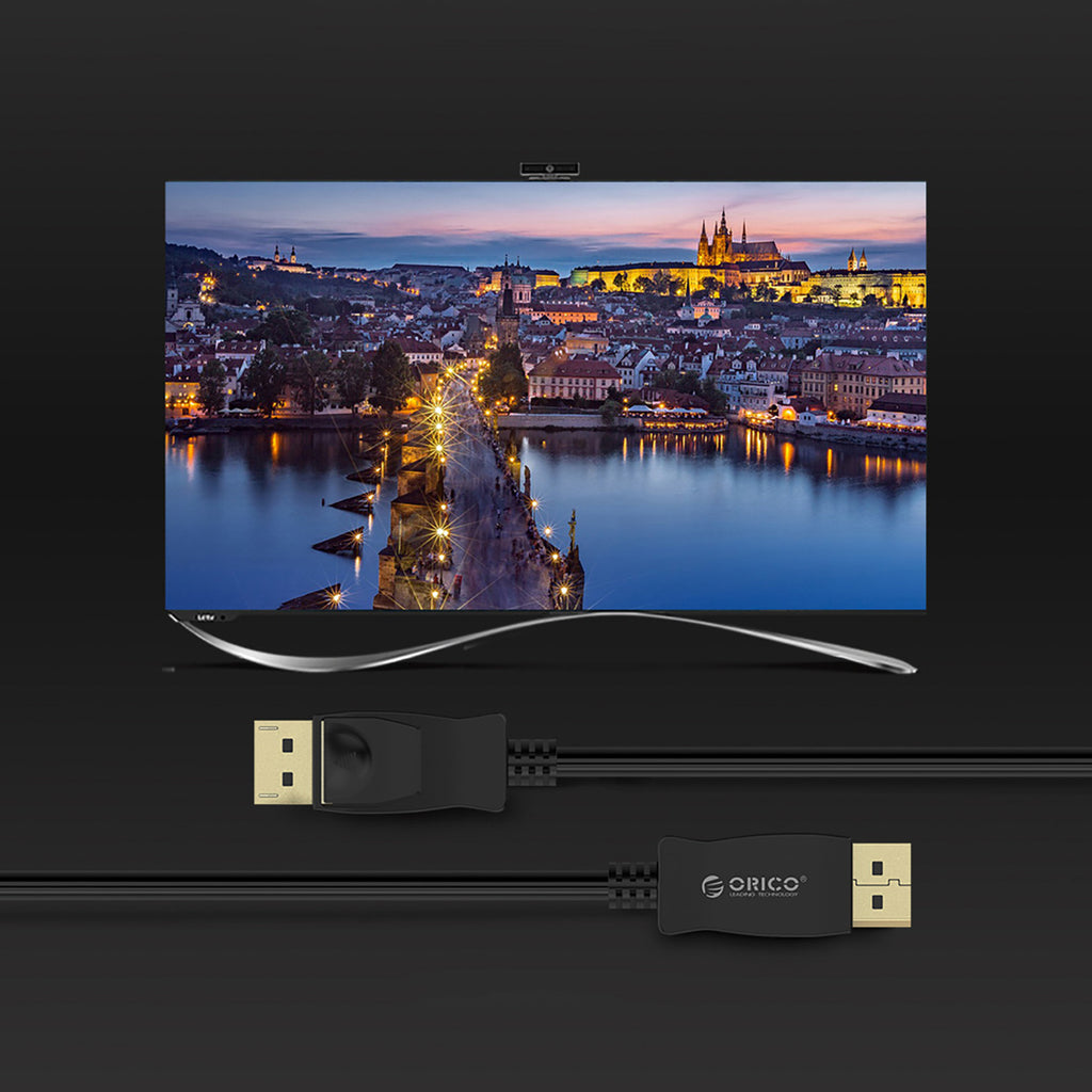 Orico XD-DTD DisplayPort į DVI 4K Kabelis 2m - Juoda -- Video Cables