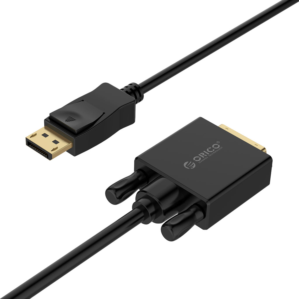 Orico XD-DTD DisplayPort į DVI 4K Kabelis 2m - Juoda -- Video Cables