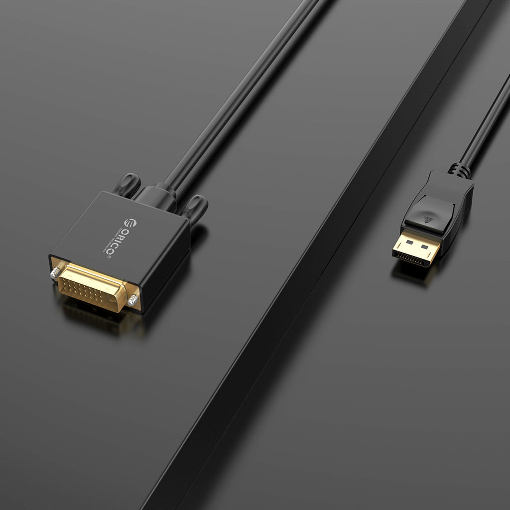 Orico XD-DTD DisplayPort į DVI 4K Kabelis 2m - Juoda -- Video Cables