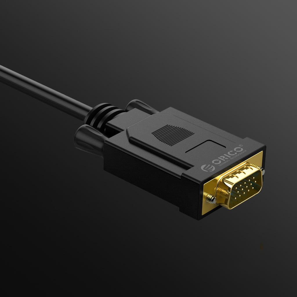 Orico XD-DITV kabelis DVI 24+1 VGA Full HD adapteris 5 m - juodas -- Video Cables