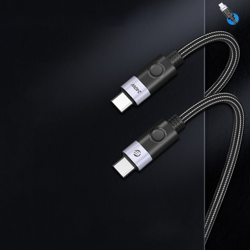 Orico CC240 USB-C to USB-C kabelis 240W USB4 40Gb/s 8K 60Hz 0.5m - juodas -- Cell phone cables