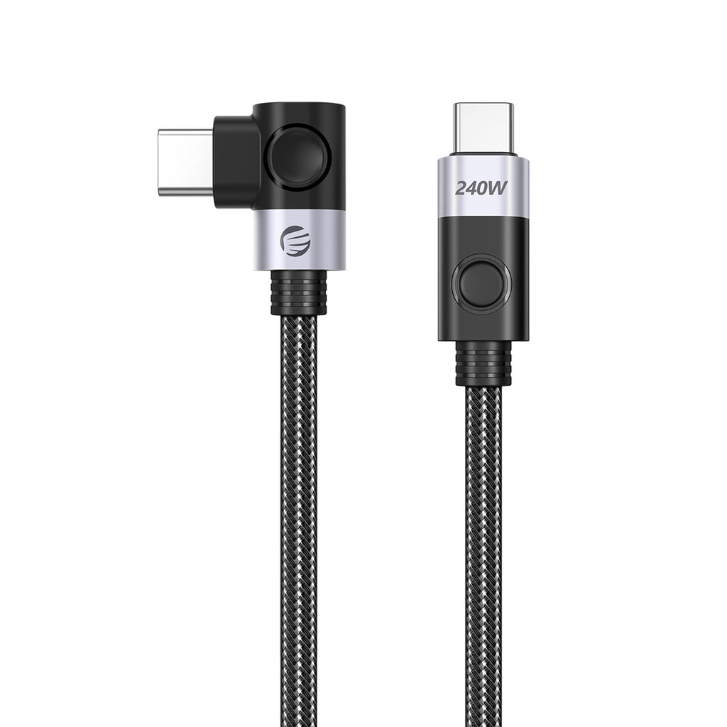 Orico CW240 USB-C to USB-C PD 240W 20Gb/s 0.5m kampuotas kabelis - juodas -- Cell phone cables