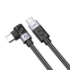 Orico CW240 USB-C į USB-C PD 240W 1,5m Kampuotas Kabelis - Juodas -- Cell phone cables