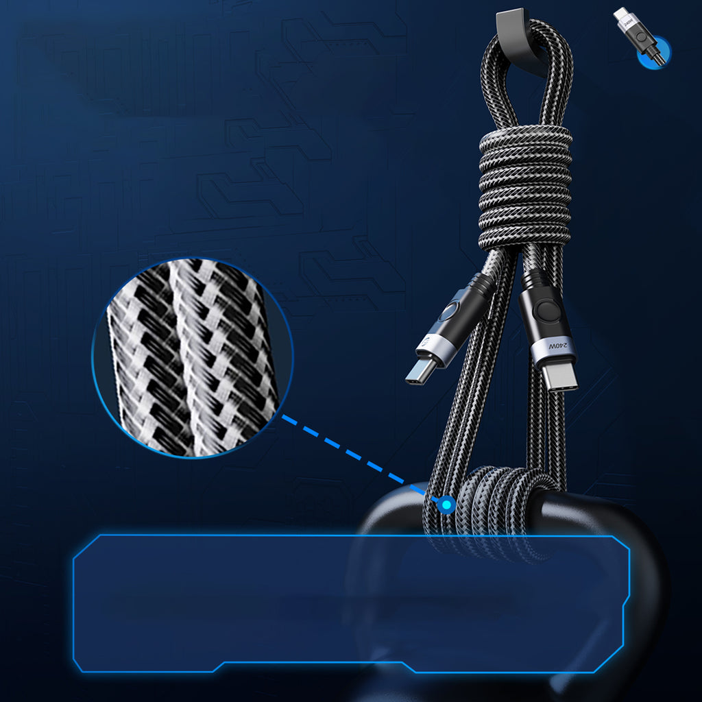 Orico CC240 USB-C į USB-C PD Kabelis 240W 480Mbps 1,5m - Juodas -- Cell phone cables