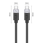 Orico CC240 USB-C į USB-C PD Kabelis 240W 480Mbps 1,5m - Juodas -- Cell phone cables