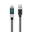 Orico LDC2L USB-C į Lightning PD 29W Kabelis su LED Ekranu 480Mbps 2m - Juodas -- Cell phone cables