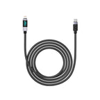 Orico LDC2L USB-C į Lightning PD 29W Kabelis su LED Ekranu 480Mbps 2m - Juodas -- Cell phone cables