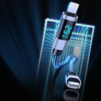 Orico LDC2L USB-C į Lightning PD 29W Kabelis su LED Ekranu 480Mbps 2m - Juodas -- Cell phone cables
