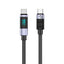 Orico LDC2C USB-C - USB-C PD 100W kabelis su LED ekranu 480 Mbps 3 m - juodas -- Cell phone cables